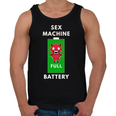 PRINTFASHION sex machine batteryFULL - Férfi atléta - Fekete