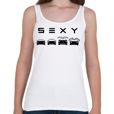 PRINTFASHION Sexy Tesla - Női atléta - Fehér női trikó