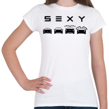PRINTFASHION Sexy Tesla - Női póló - Fehér női póló