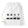 PRINTFASHION Sexy Tesla - Sportzsák, Tornazsák - Fehér