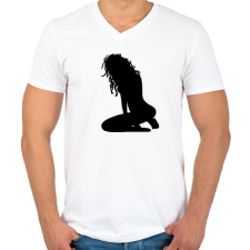 PRINTFASHION sexy woman. - Férfi V-nyakú póló - Fehér férfi póló