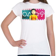 PRINTFASHION Sguid game art - green light red light - Női póló - Fehér