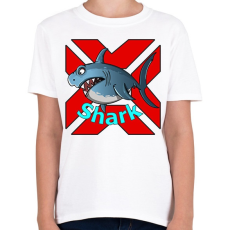 PRINTFASHION shark - Gyerek póló - Fehér