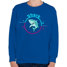 PRINTFASHION shark - Gyerek pulóver - Királykék