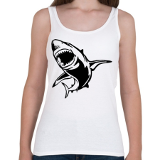 PRINTFASHION SHARK - Női atléta - Fehér női trikó