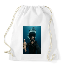PRINTFASHION Shark - Sportzsák, Tornazsák - Fehér tornazsák