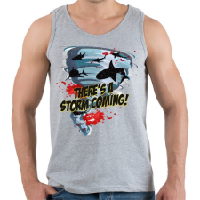 PRINTFASHION Shark tornádó - Férfi atléta - Sport szürke atléta, trikó