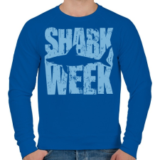 PRINTFASHION Shark Week - Férfi pulóver - Királykék férfi pulóver, kardigán