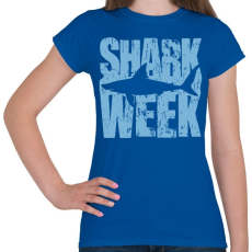 PRINTFASHION Shark Week - Női póló - Királykék