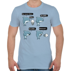 PRINTFASHION SharKAMEHAMEHAA..(B) - Férfi póló - Világoskék