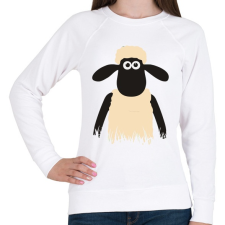 PRINTFASHION Shaun - Női pulóver - Fehér női pulóver, kardigán