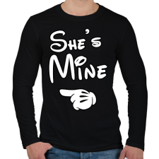 PRINTFASHION She is mine - Férfi hosszú ujjú póló - Fekete férfi póló