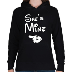 PRINTFASHION She is mine - Női kapucnis pulóver - Fekete
