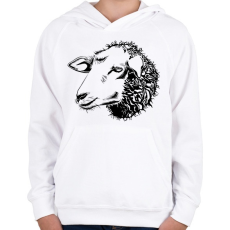 PRINTFASHION Sheep drawing - Gyerek kapucnis pulóver - Fehér