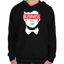 PRINTFASHION Shelby Business - Gyerek kapucnis pulóver - Fekete gyerek pulóver, kardigán