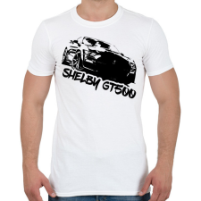 PRINTFASHION Shelby Gt 500 - Férfi póló - Fehér férfi póló