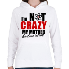 PRINTFASHION Sheldon Crazy - Női kapucnis pulóver - Fehér női pulóver, kardigán