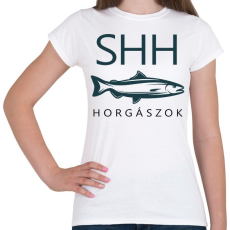 PRINTFASHION SHH horgászok - Női póló - Fehér