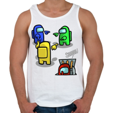 PRINTFASHION Shhhhh.... - Férfi atléta - Fehér