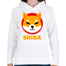 PRINTFASHION shiba02 - Női kapucnis pulóver - Fehér női pulóver, kardigán