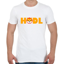 PRINTFASHION Shiba hodl - Férfi póló - Fehér férfi póló