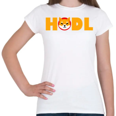PRINTFASHION Shiba hodl - Női póló - Fehér