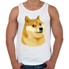 PRINTFASHION Shiba Inu kutyás mém - Férfi atléta - Fehér atléta, trikó