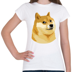 PRINTFASHION Shiba Inu kutyás mém - Női póló - Fehér