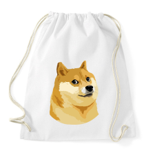 PRINTFASHION Shiba Inu kutyás mém - Sportzsák, Tornazsák - Fehér tornazsák