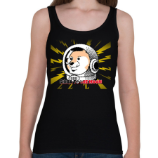 PRINTFASHION SHIBA TO THE MOON - Női atléta - Fekete női trikó