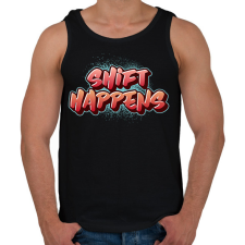 PRINTFASHION shift happens - Férfi atléta - Fekete atléta, trikó