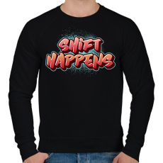 PRINTFASHION shift happens - Férfi pulóver - Fekete