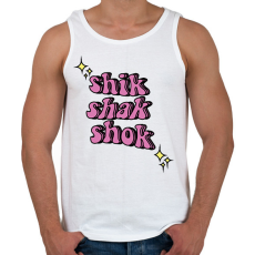 PRINTFASHION Shik Shak Shok - Férfi atléta - Fehér