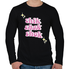PRINTFASHION Shik Shak Shok - Férfi hosszú ujjú póló - Fekete férfi póló