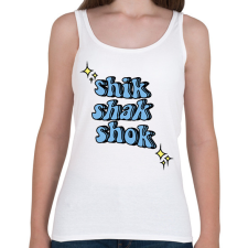 PRINTFASHION Shik Shak Shok - Női atléta - Fehér női trikó