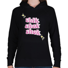 PRINTFASHION Shik Shak Shok - Női kapucnis pulóver - Fekete női pulóver, kardigán