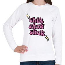 PRINTFASHION Shik Shak Shok - Női pulóver - Fehér női pulóver, kardigán