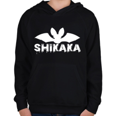 PRINTFASHION Shikaka - Gyerek kapucnis pulóver - Fekete