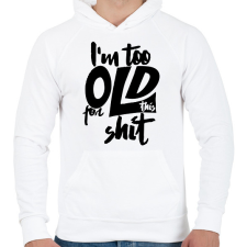 PRINTFASHION Shit 1 - Férfi kapucnis pulóver - Fehér férfi pulóver, kardigán