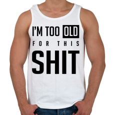 PRINTFASHION Shit 2 - Férfi atléta - Fehér