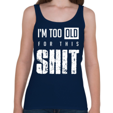 PRINTFASHION Shit 3 - Női atléta - Sötétkék női trikó