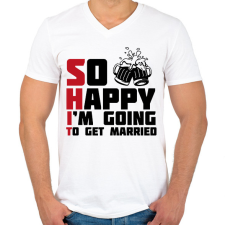 PRINTFASHION Shit - legénybúcsú - Férfi V-nyakú póló - Fehér férfi pulóver, kardigán