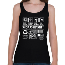 PRINTFASHION Shop assistant - Női atléta - Fekete női trikó