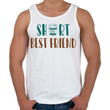 PRINTFASHION Short best friend - Férfi atléta - Fehér atléta, trikó