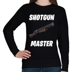 PRINTFASHION Shotgun Master - Fortnite (Fehér) - Női pulóver - Fekete