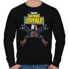 PRINTFASHION Shotguns Fortnite  - Férfi pulóver - Fekete