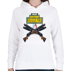 PRINTFASHION Shotguns Fortnite  - Női kapucnis pulóver - Fehér