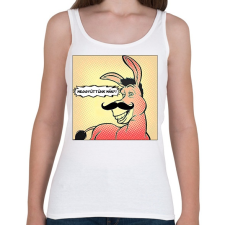 PRINTFASHION Shrek - szamár - Női atléta - Fehér női trikó