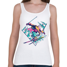 PRINTFASHION Síelő - Női atléta - Fehér női trikó