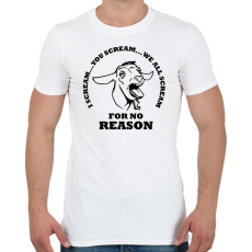 PRINTFASHION Sikító kecske - Férfi póló - Fehér